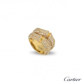 Cartier Yellow Gold Diamond Bamboo Ring Cartier Yellow Gold Diamond Bamboo Ring